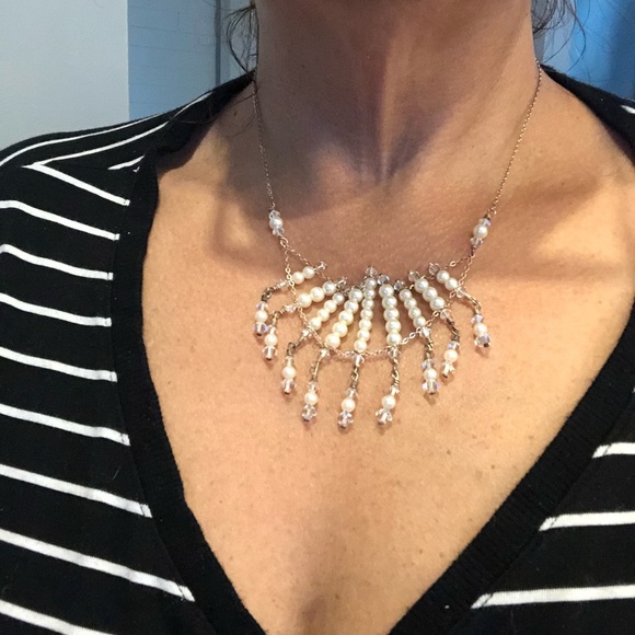 🎁 Swarovski Sterling wedding necklace - Picture 3 of 6